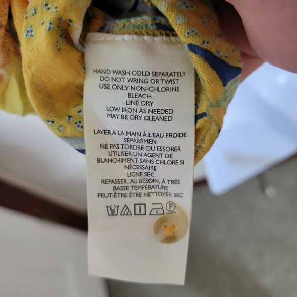 Anthropologie Maeve Puff-Sleeved Floral Butterfly Parrot Buttondown Shirt XS - Picture 4 of 11